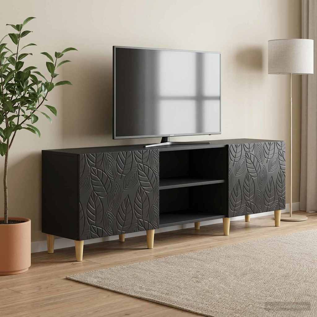 TV-skab 150 x 31 x 50 cm Sort Konstrueret træ