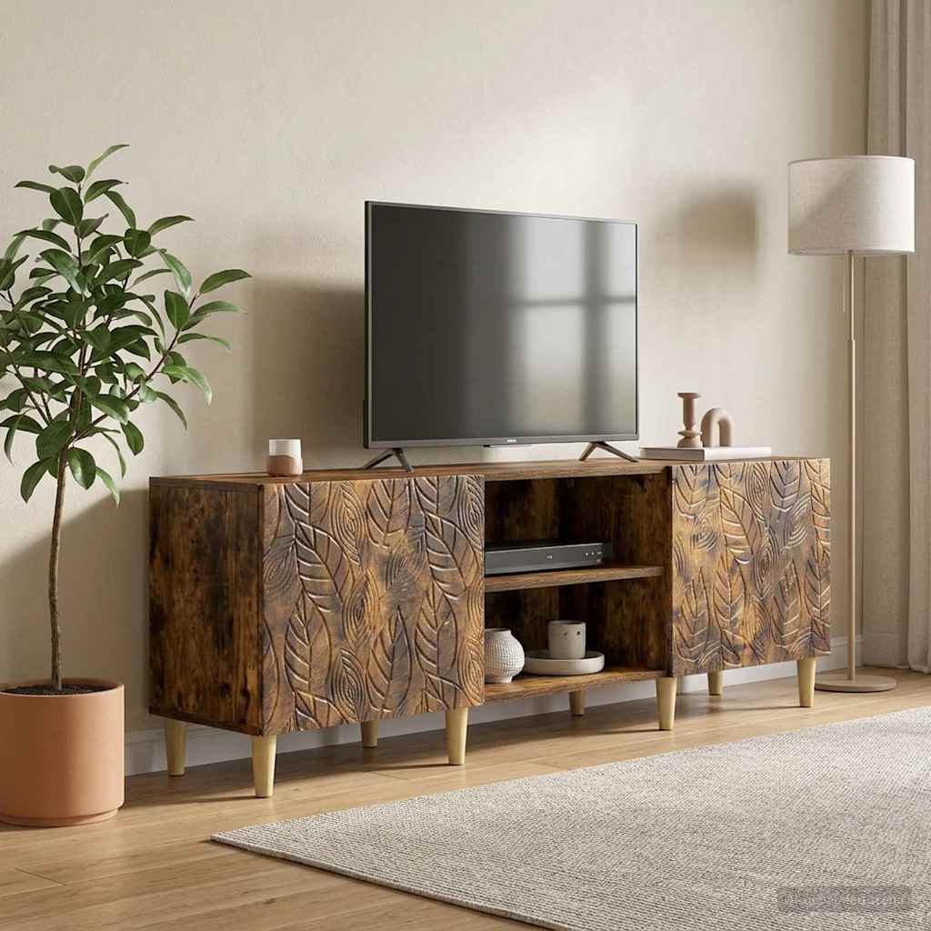 TV-skab 150 x 31 x 50 cm Røget eg Konstrueret træ