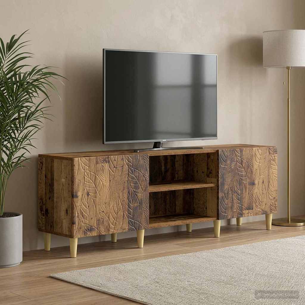 TV-skab 150 x 31 x 50 cm Gammelt træ Konstrueret træ