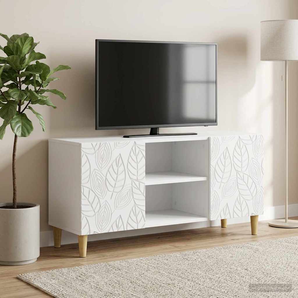 TV-skab 102 x 34,5 x 50 cm Hvid Konstrueret træ