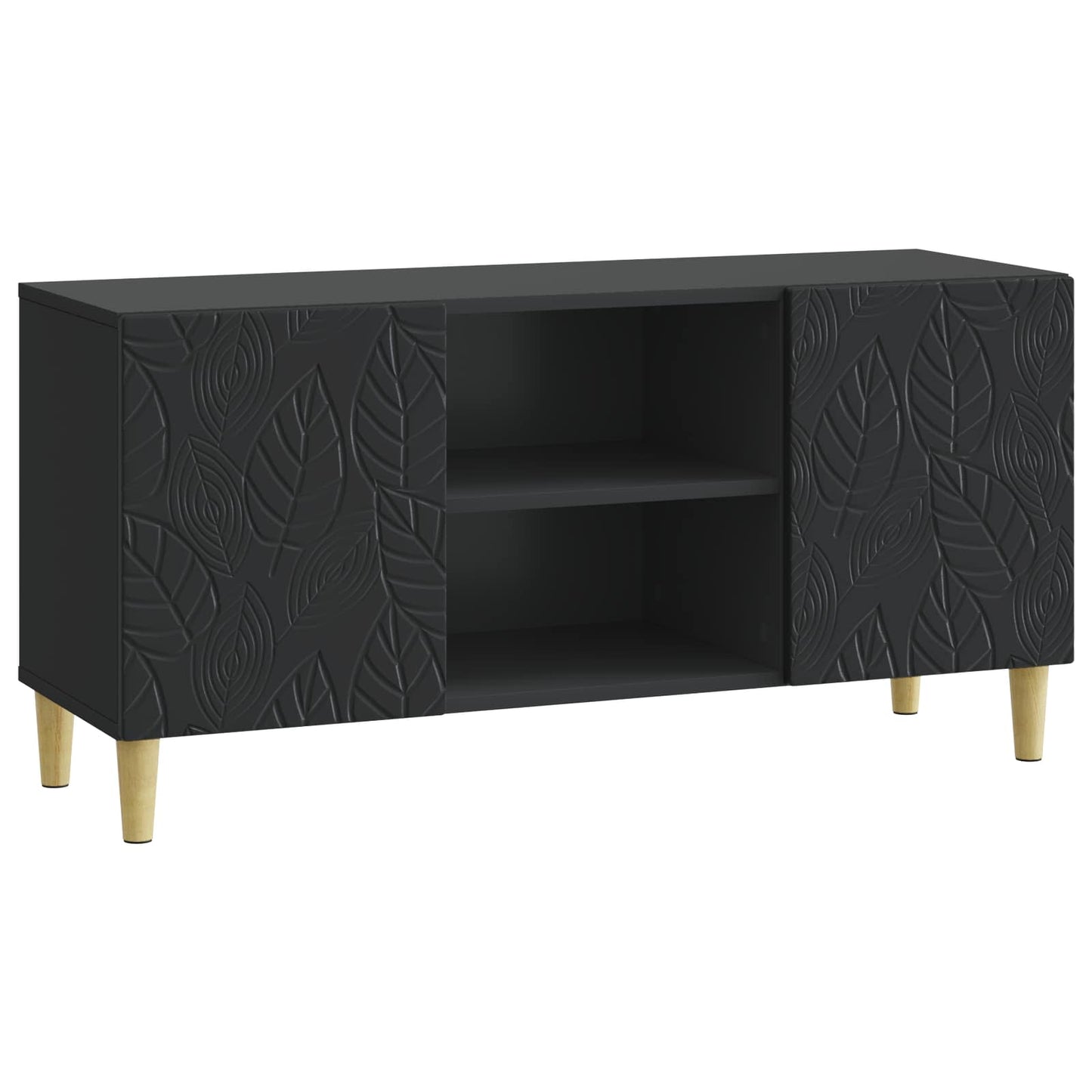 TV-skab 102 x 34,5 x 50 cm Sort Konstrueret træ
