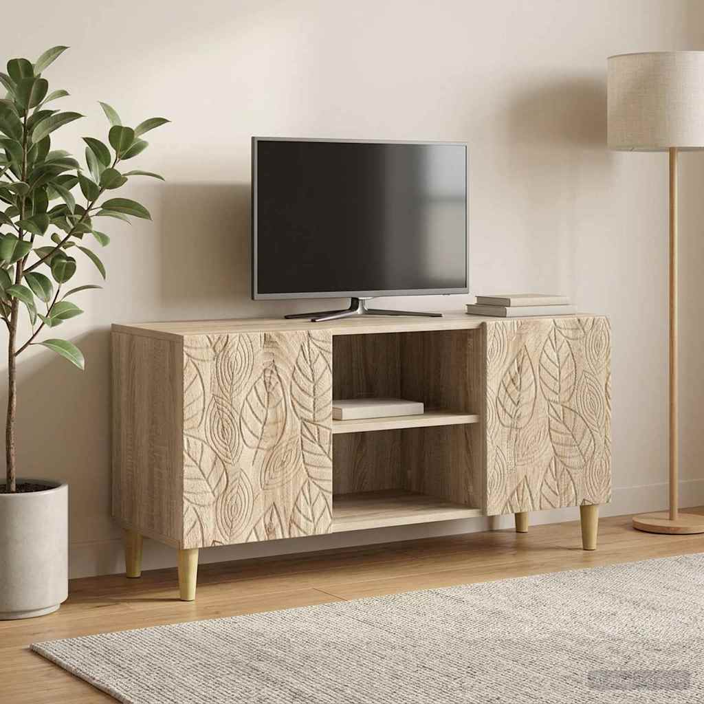 TV-skab 102 x 34,5 x 50 cm Sonoma-eg Konstrueret træ