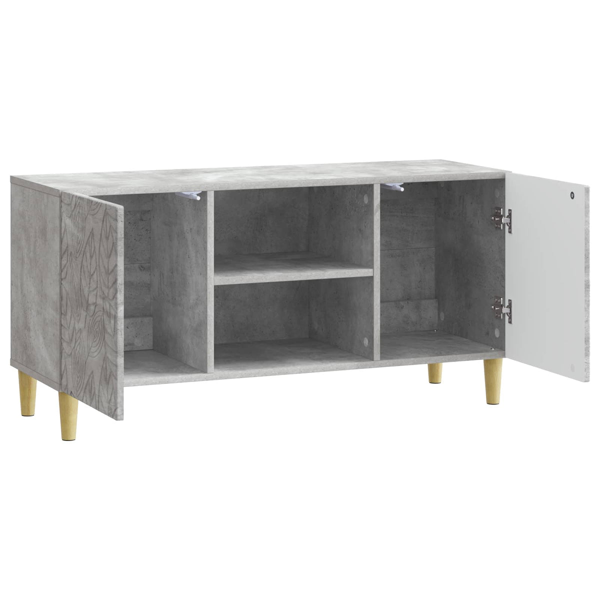TV-skab 102 x 34,5 x 50 cm Betongrå Konstrueret træ