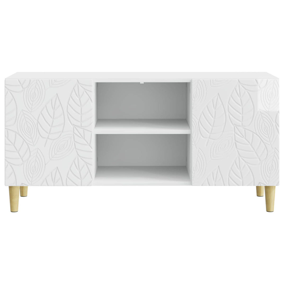 TV-skab 102 x 34,5 x 50 cm Hvid højglans Konstrueret træ