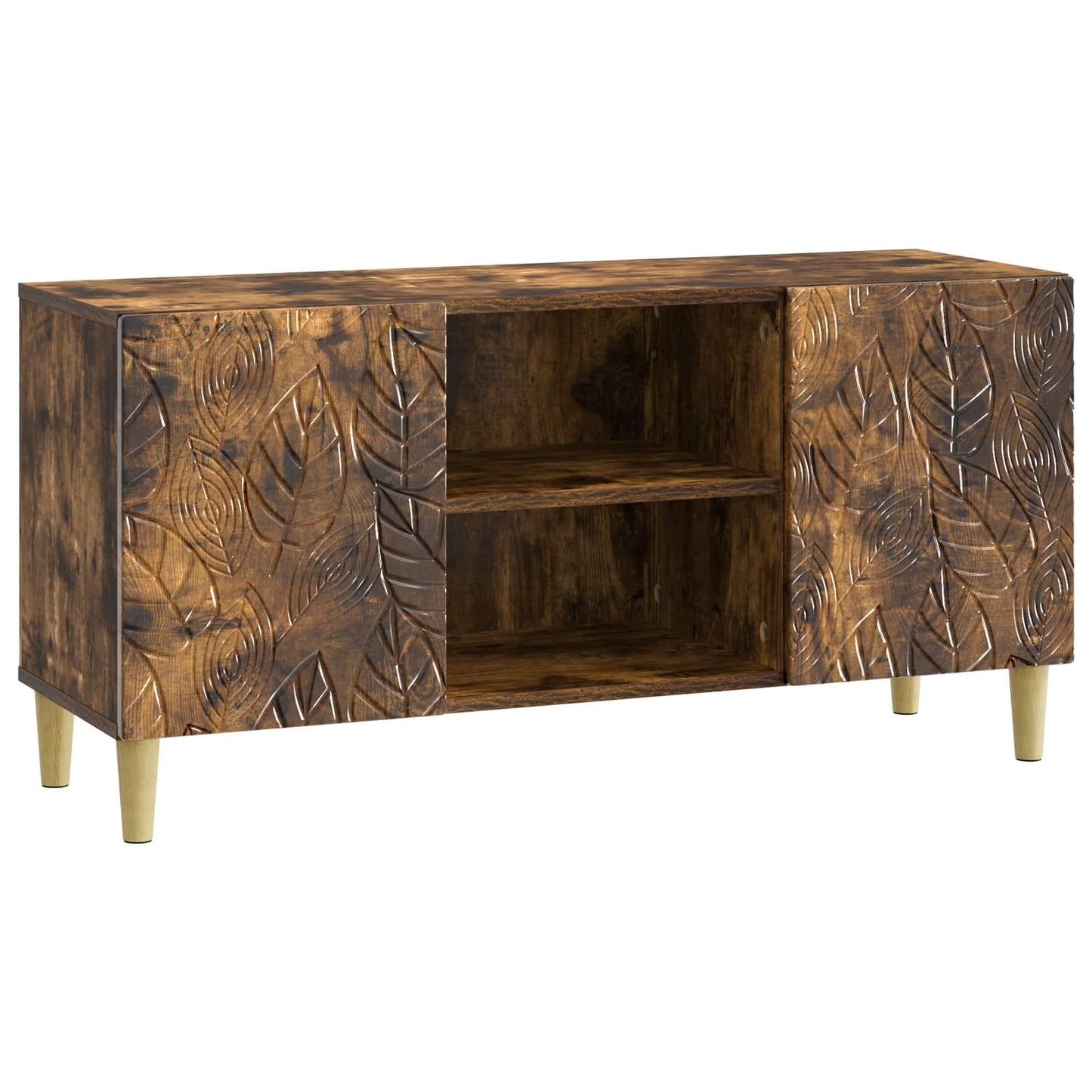 TV-skab 102 x 34,5 x 50 cm Røget eg Konstrueret træ