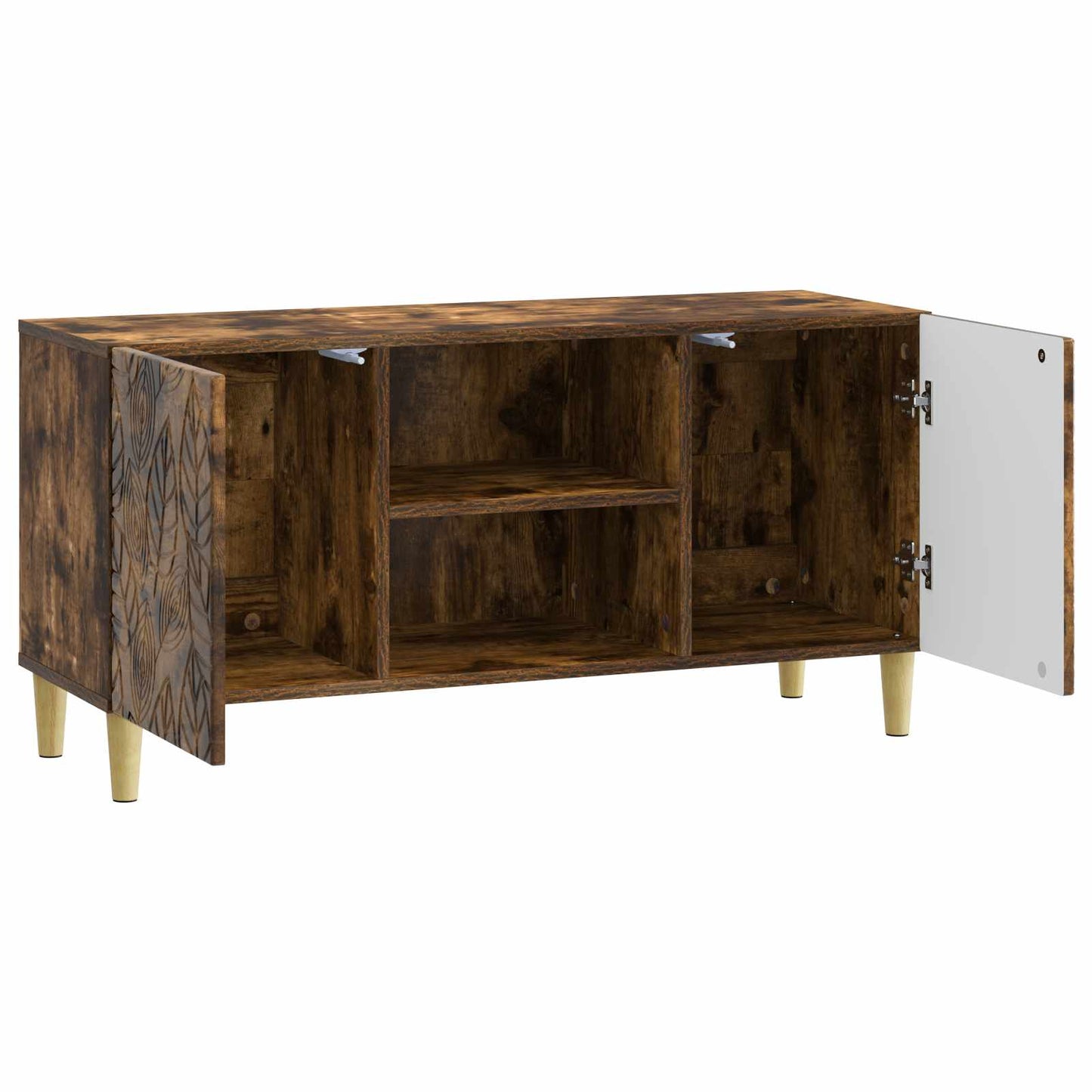 TV-skab 102 x 34,5 x 50 cm Røget eg Konstrueret træ