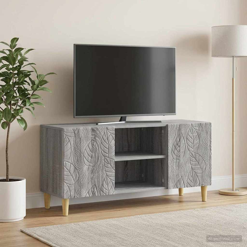TV-skab 102 x 34,5 x 50 cm Grå Sonoma Konstrueret træ