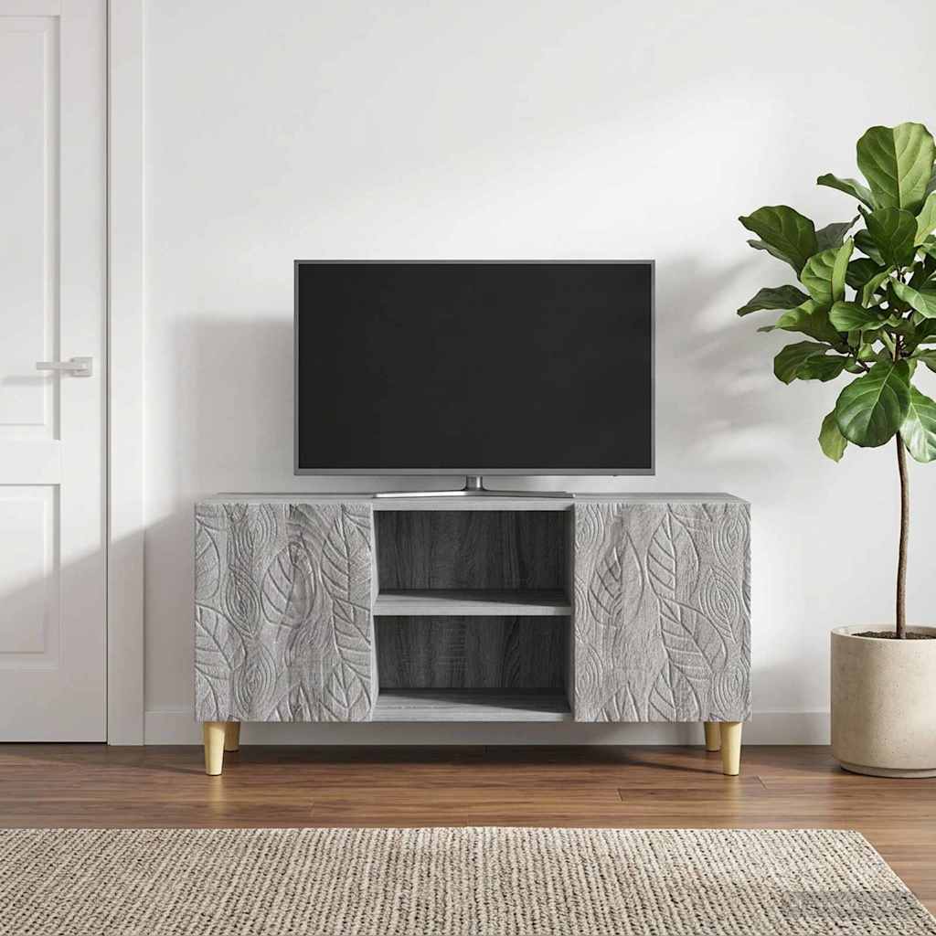 TV-skab 102 x 34,5 x 50 cm Grå Sonoma Konstrueret træ