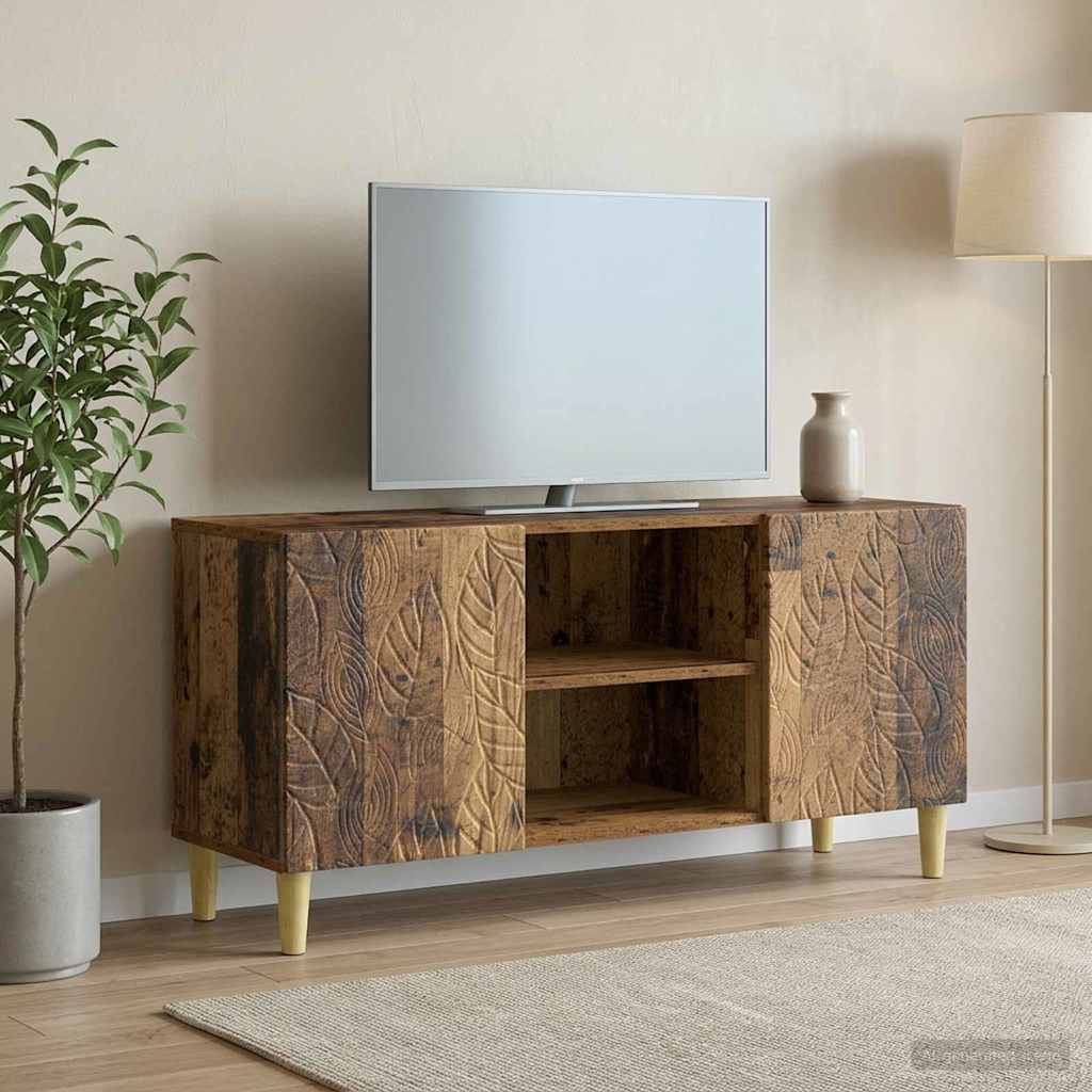 TV-skab 102 x 34,5 x 50 cm Gammelt træ Konstrueret træ