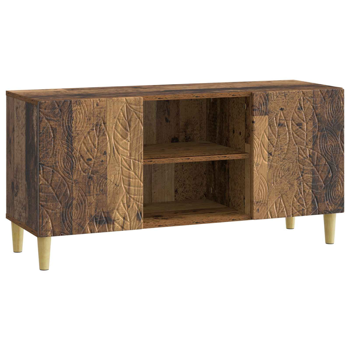 TV-skab 102 x 34,5 x 50 cm Gammelt træ Konstrueret træ