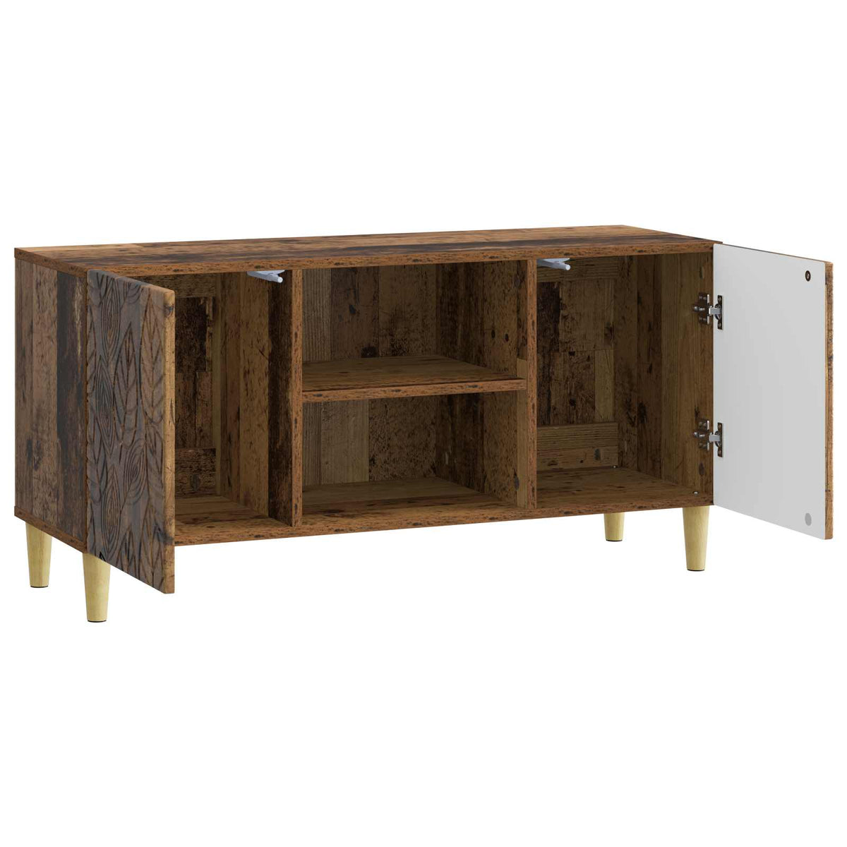 TV-skab 102 x 34,5 x 50 cm Gammelt træ Konstrueret træ
