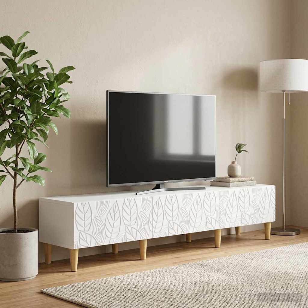 TV-skab 147 x 34,5 x 30 cm Hvid Konstrueret træ