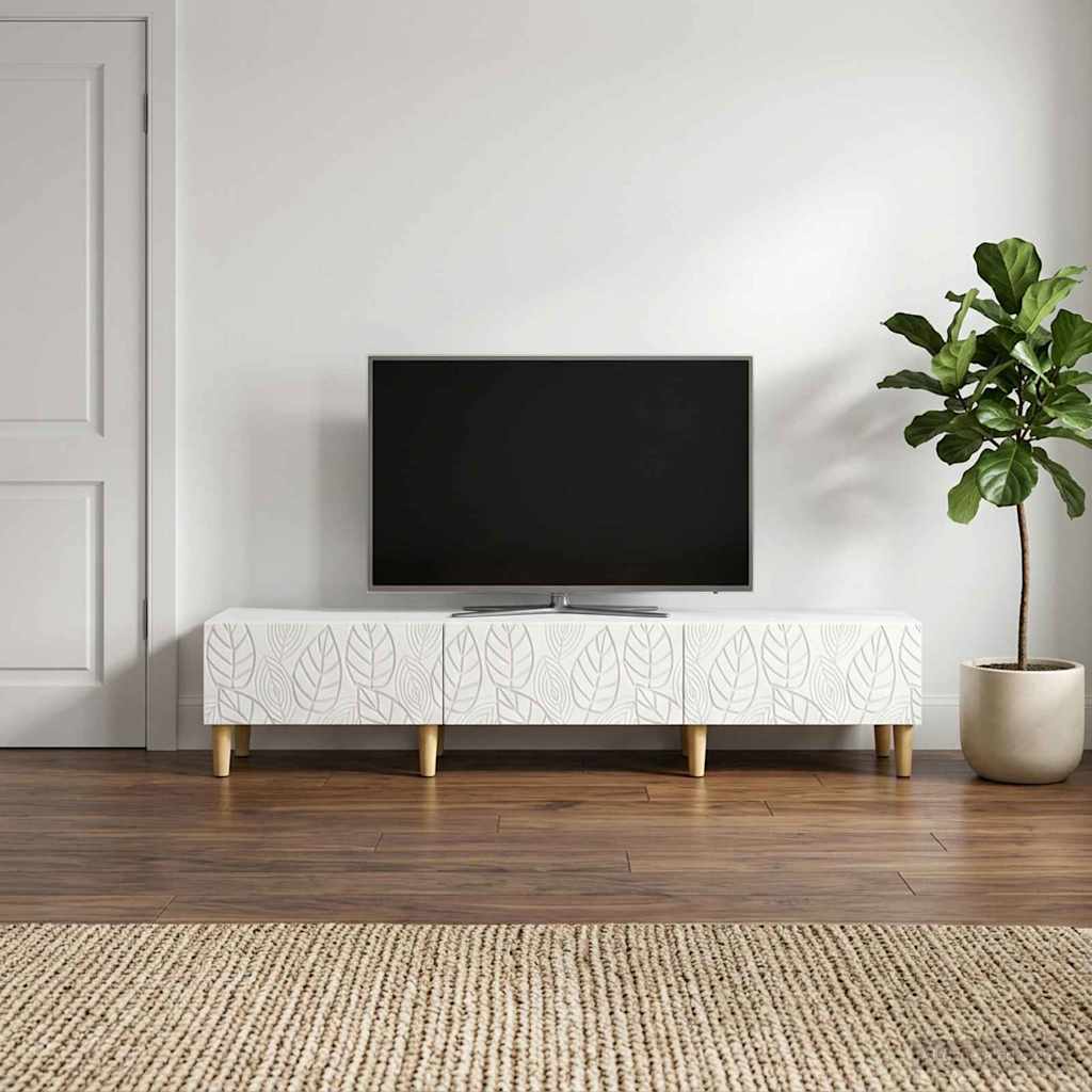 TV-skab 147 x 34,5 x 30 cm Hvid Konstrueret træ