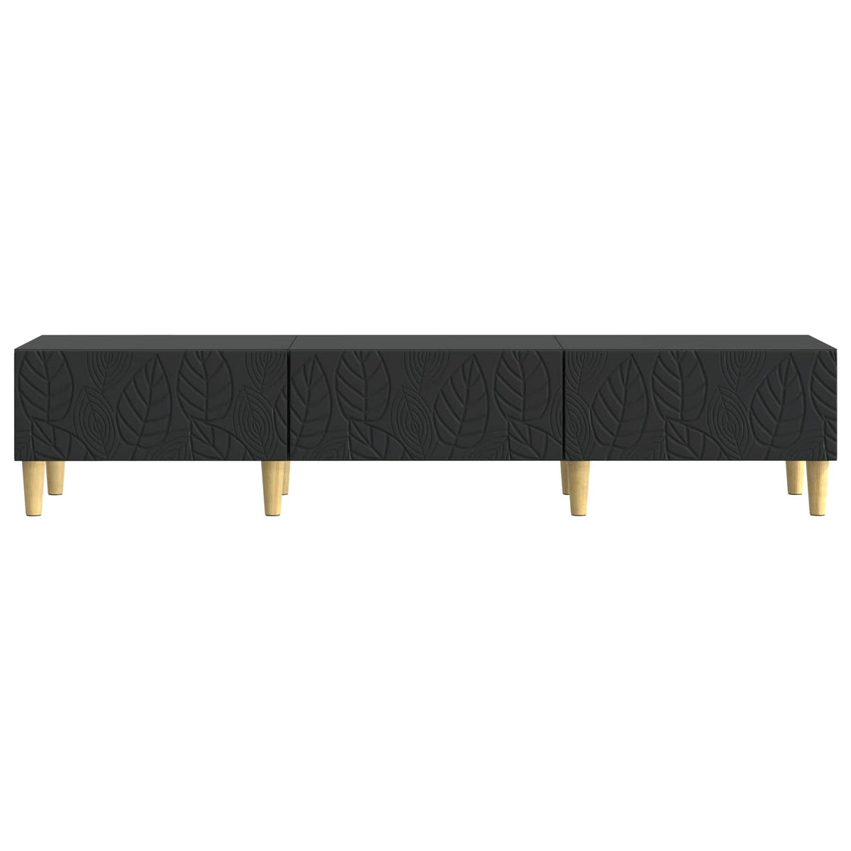 TV-skab 147 x 34,5 x 30 cm Sort Konstrueret træ