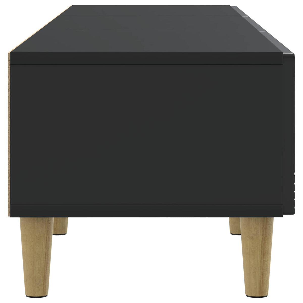 TV-skab 147 x 34,5 x 30 cm Sort Konstrueret træ
