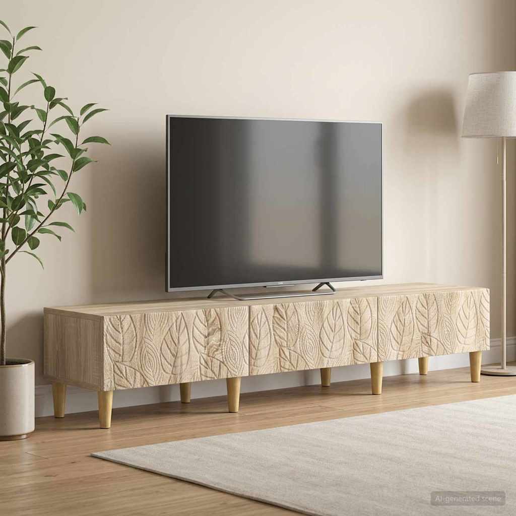 TV-skab 147 x 34,5 x 30 cm Sonoma-eg Konstrueret træ