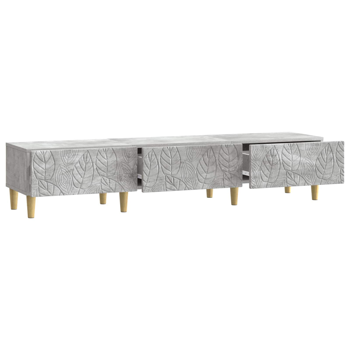 TV-skab 147 x 34,5 x 30 cm Betongrå Konstrueret træ