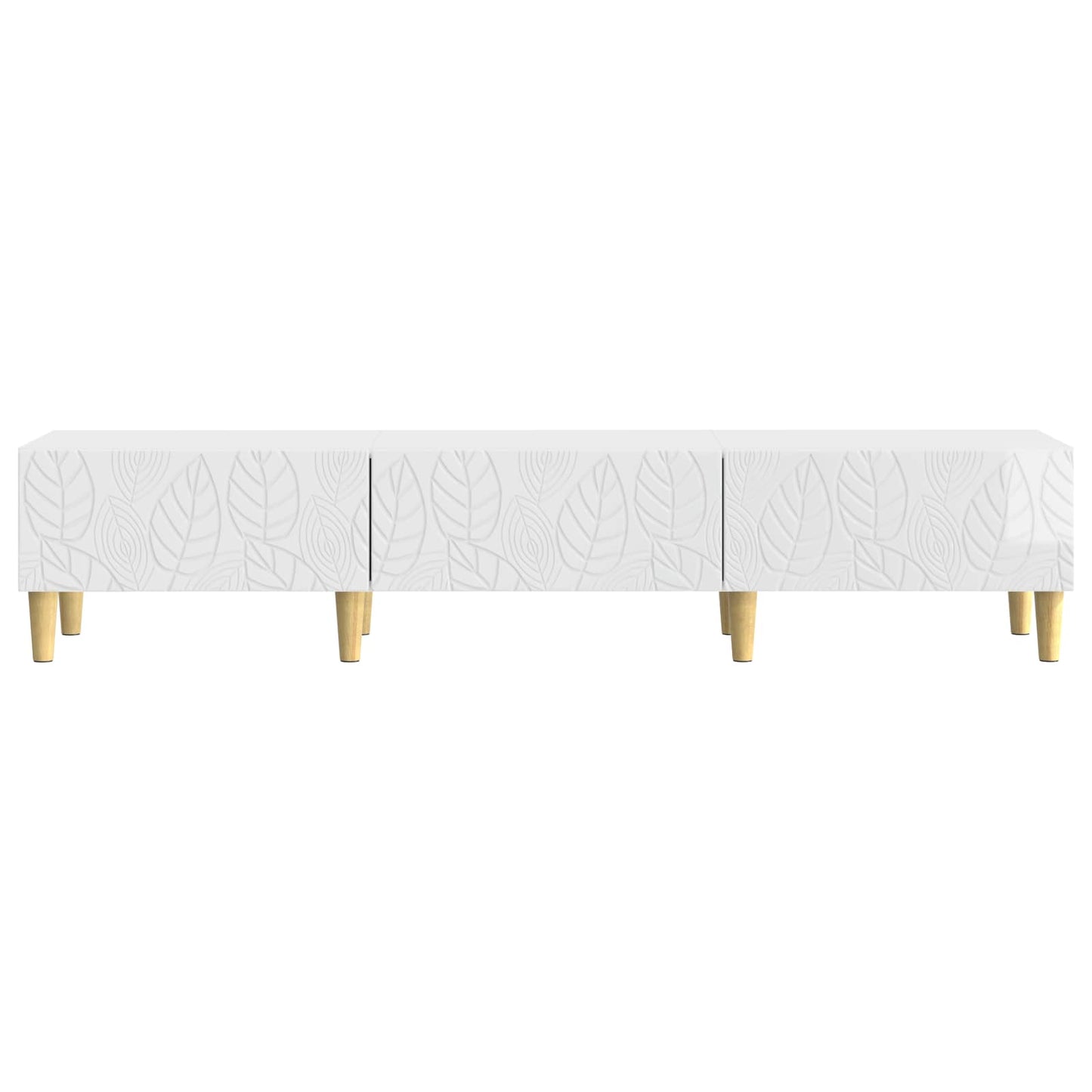 TV-skab 147 x 34,5 x 30 cm Hvid højglans Konstrueret træ