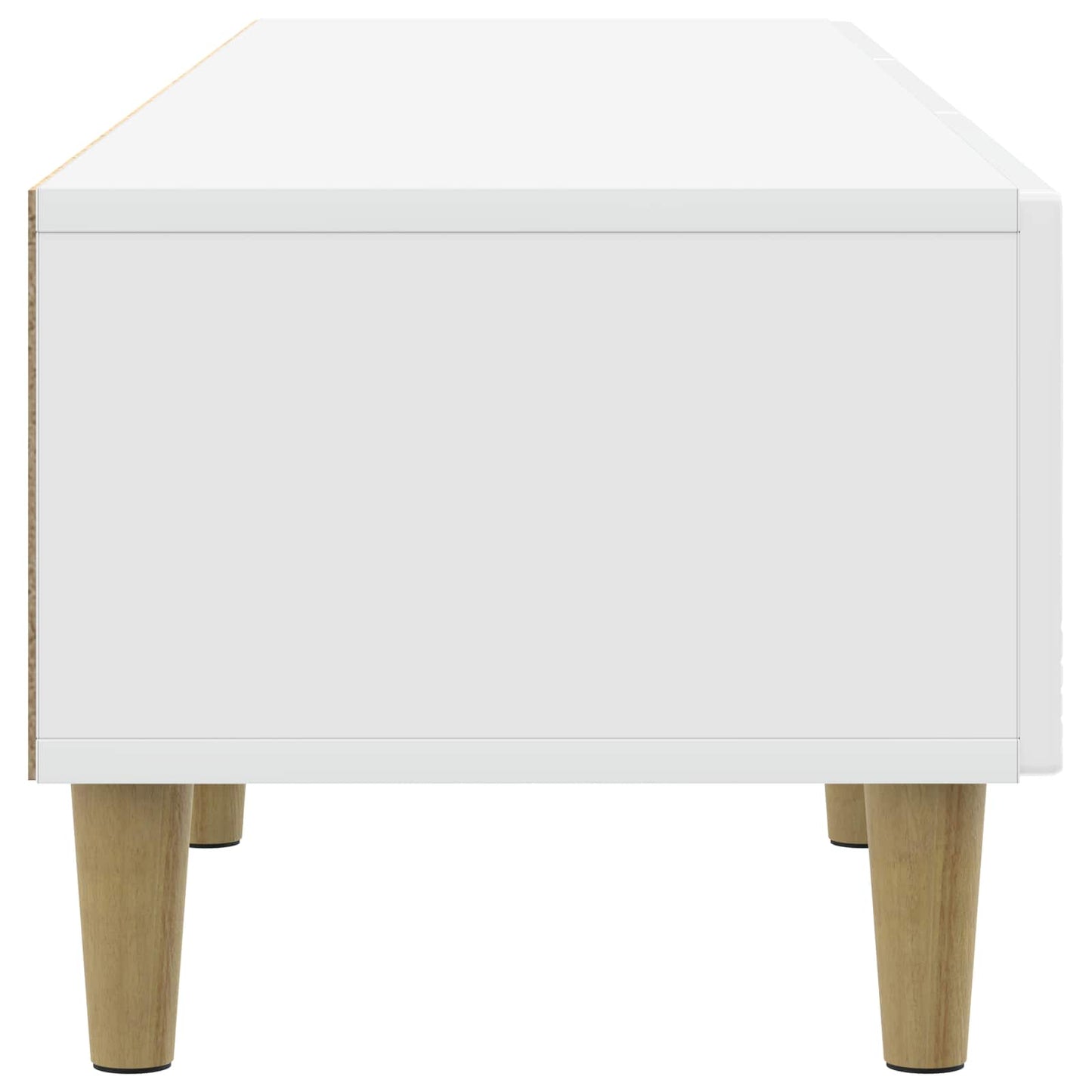TV-skab 147 x 34,5 x 30 cm Hvid højglans Konstrueret træ