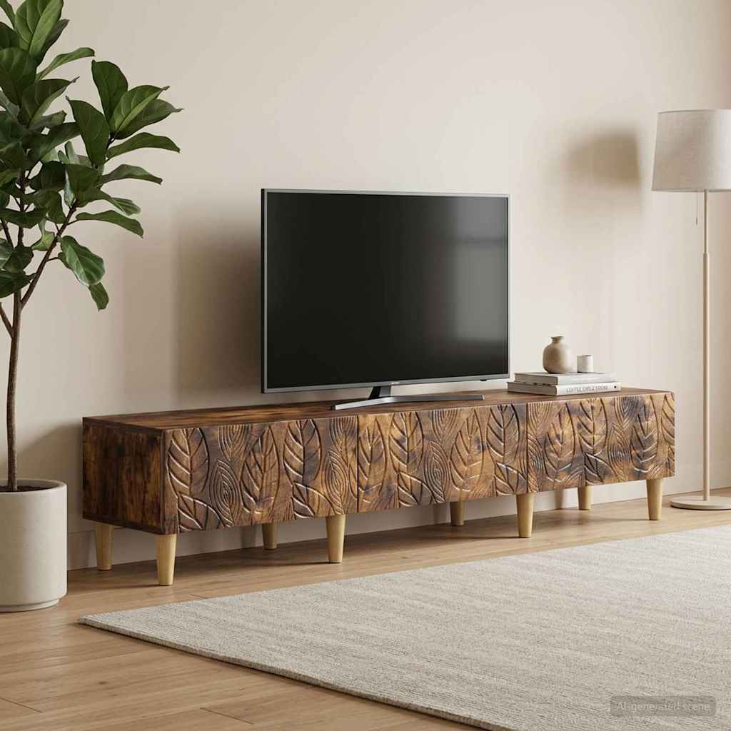 TV-skab 147 x 34,5 x 30 cm Røget eg Konstrueret træ