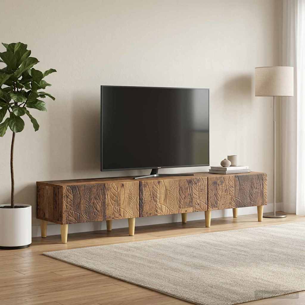 TV-skab 147 x 34,5 x 30 cm Gammelt træ Konstrueret træ