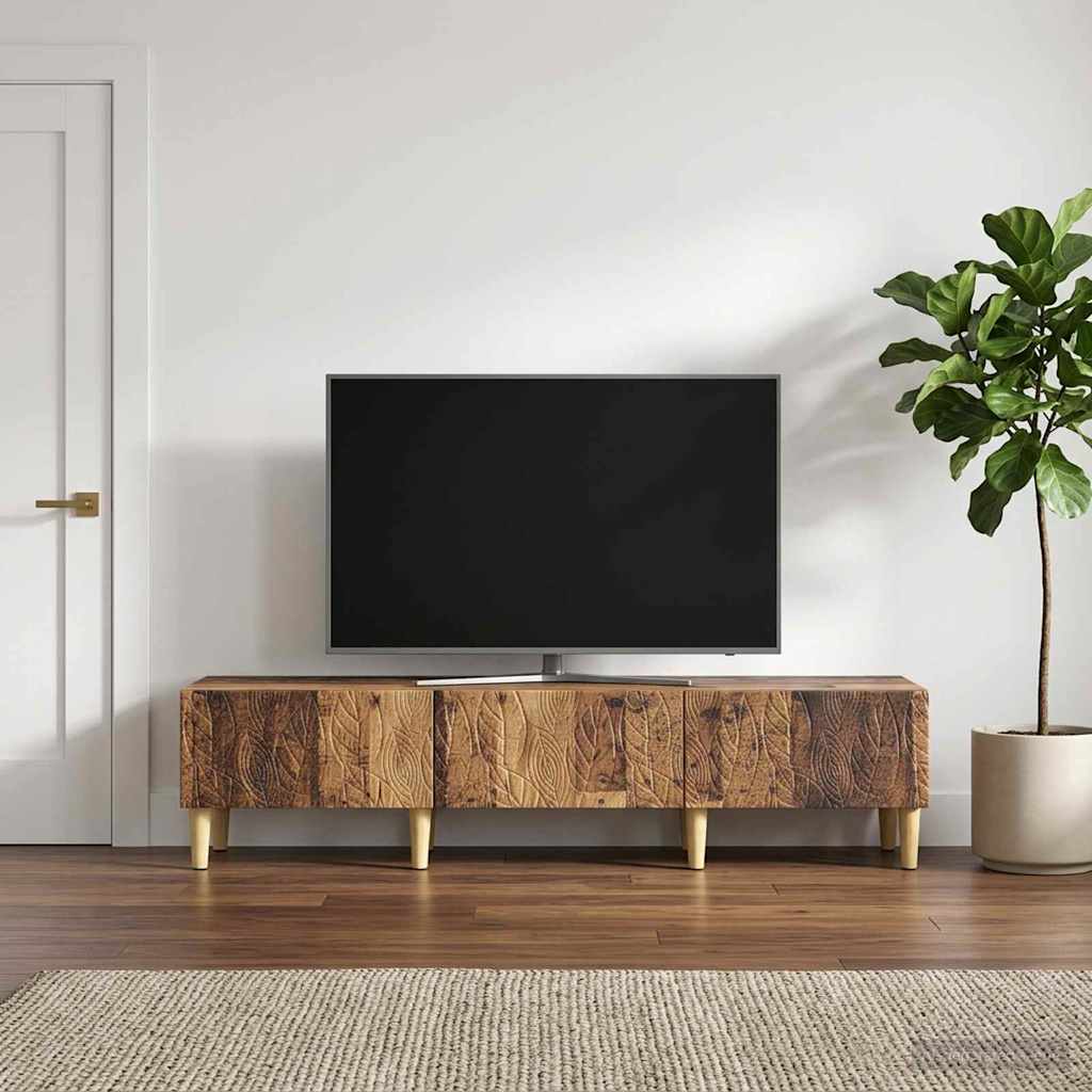 TV-skab 147 x 34,5 x 30 cm Gammelt træ Konstrueret træ