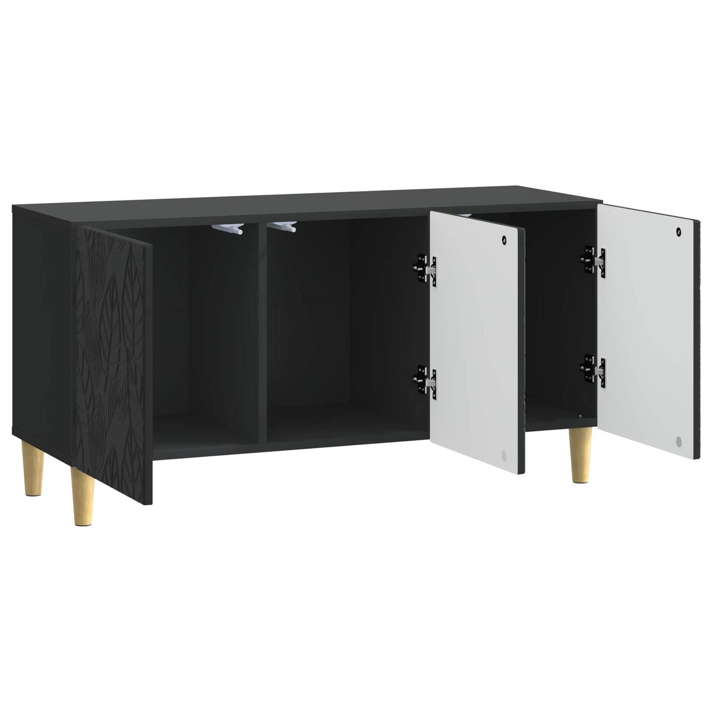 TV-skab 99 x 34,5 x 50 cm Sort Konstrueret træ