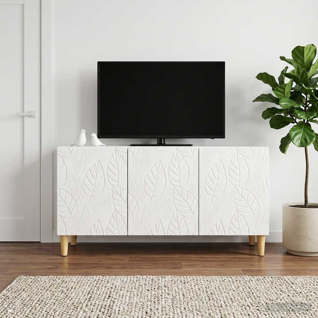TV-skab 99 x 34,5 x 50 cm Hvid højglans Konstrueret træ