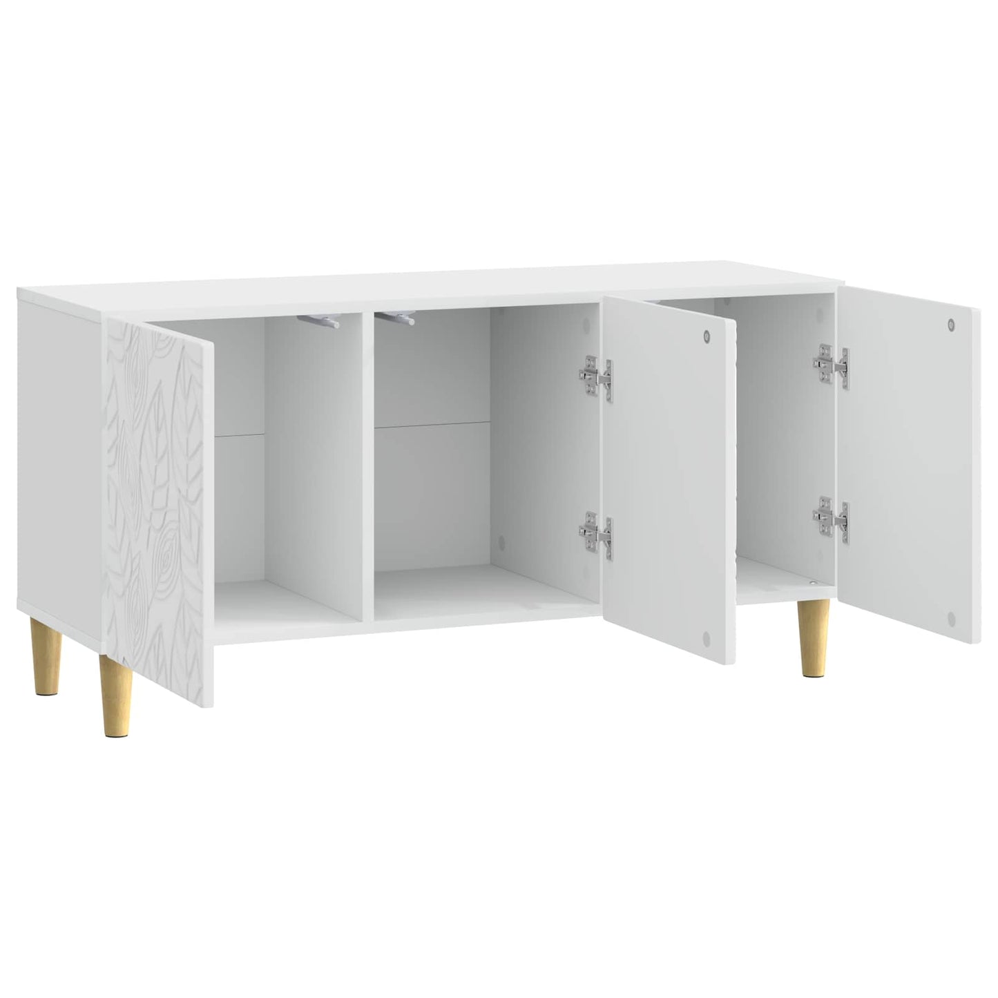 TV-skab 99 x 34,5 x 50 cm Hvid højglans Konstrueret træ