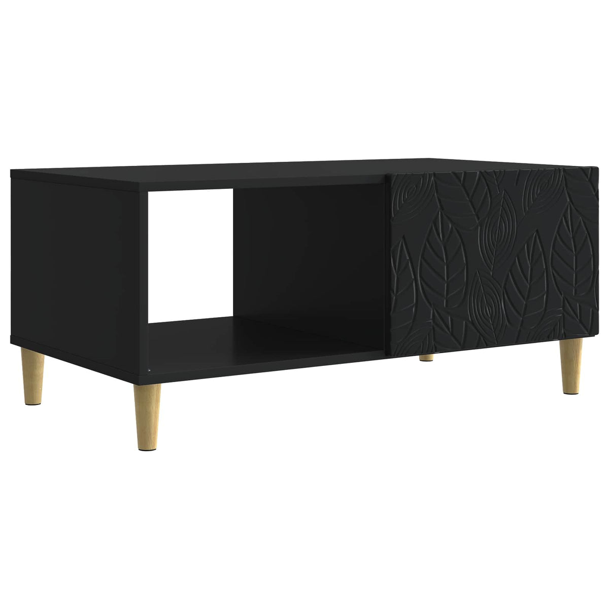 Sofabord Sort 90 x 50 x 40 cm Konstrueret træ