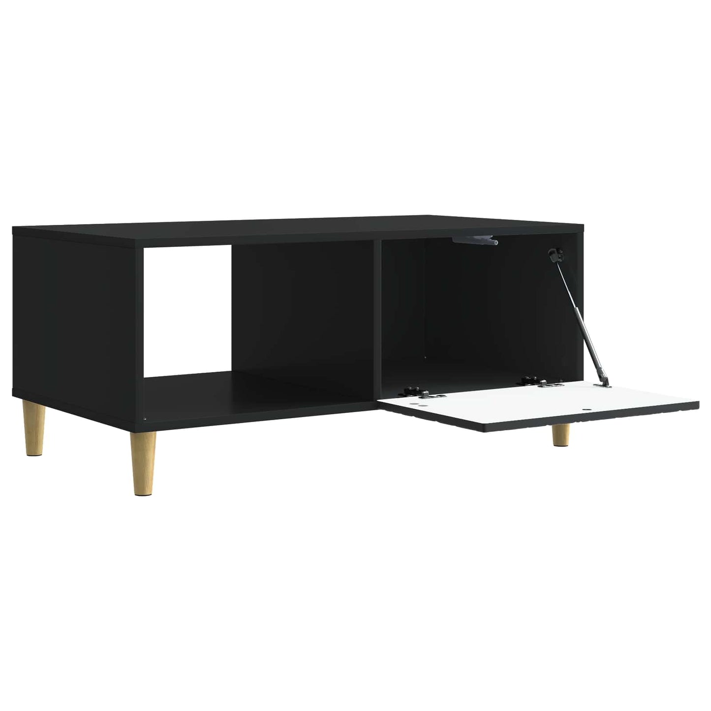 Sofabord Sort 90 x 50 x 40 cm Konstrueret træ