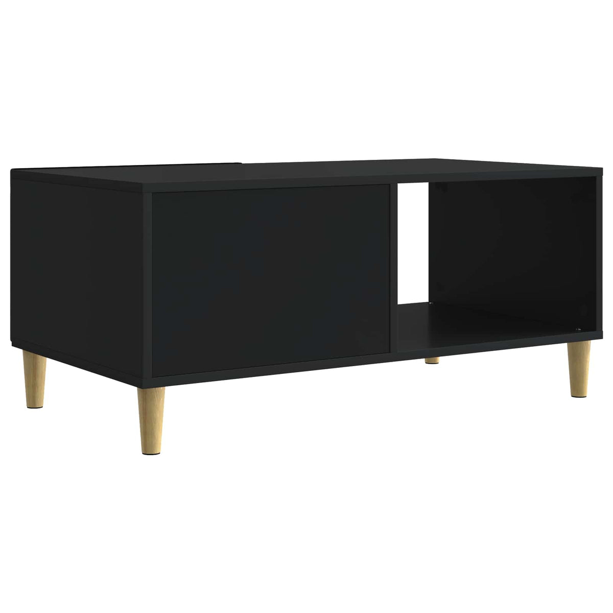 Sofabord Sort 90 x 50 x 40 cm Konstrueret træ
