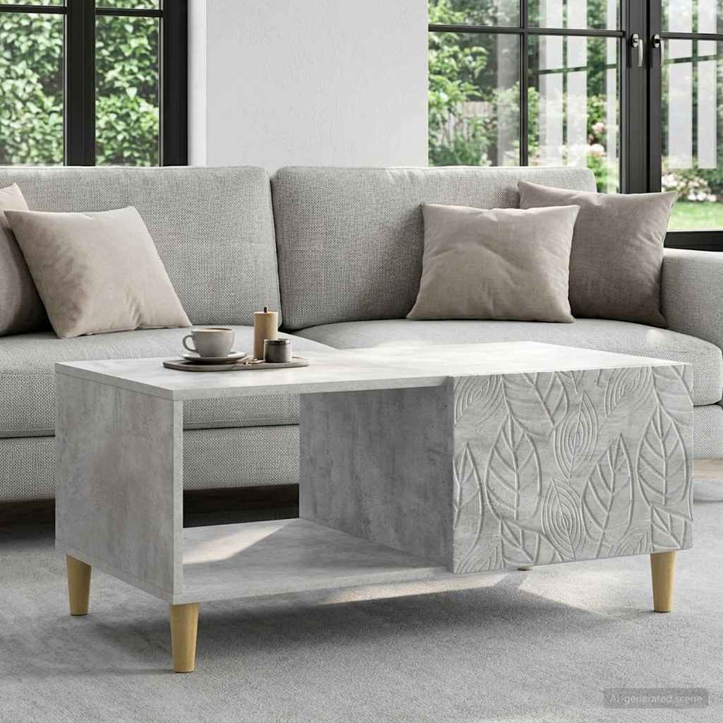 Sofabord Betongrå 90 x 50 x 40 cm Konstrueret træ