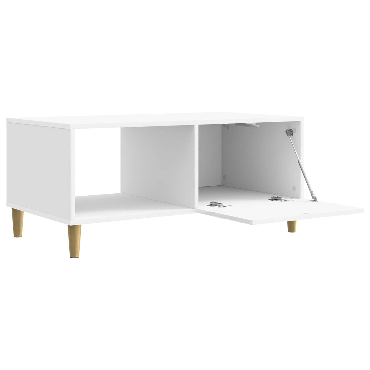 Sofabord Hvid højglans 90 x 50 x 40 cm Konstrueret træ