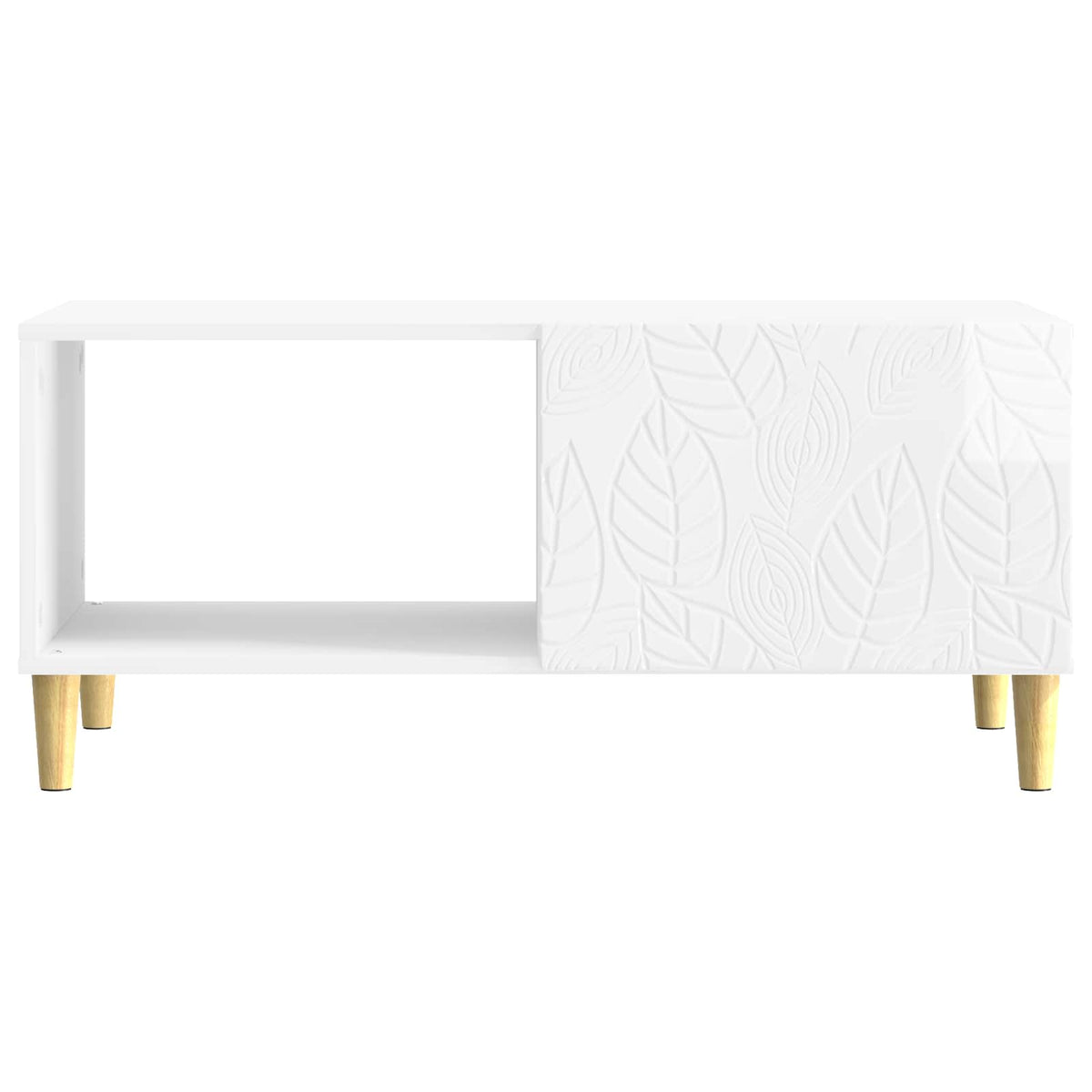 Sofabord Hvid højglans 90 x 50 x 40 cm Konstrueret træ