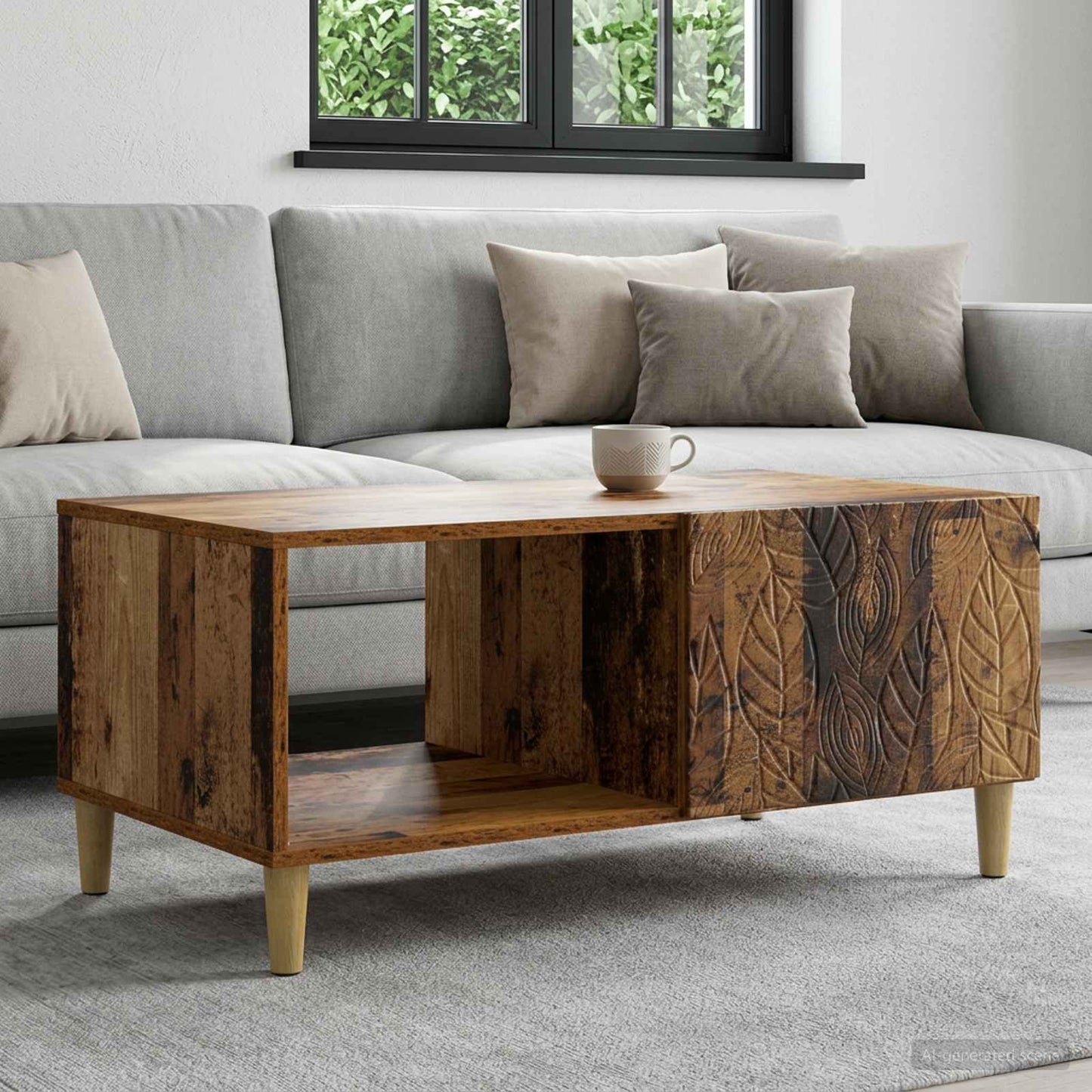 Sofabord Gammelt træ 90 x 50 x 40 cm Konstrueret træ