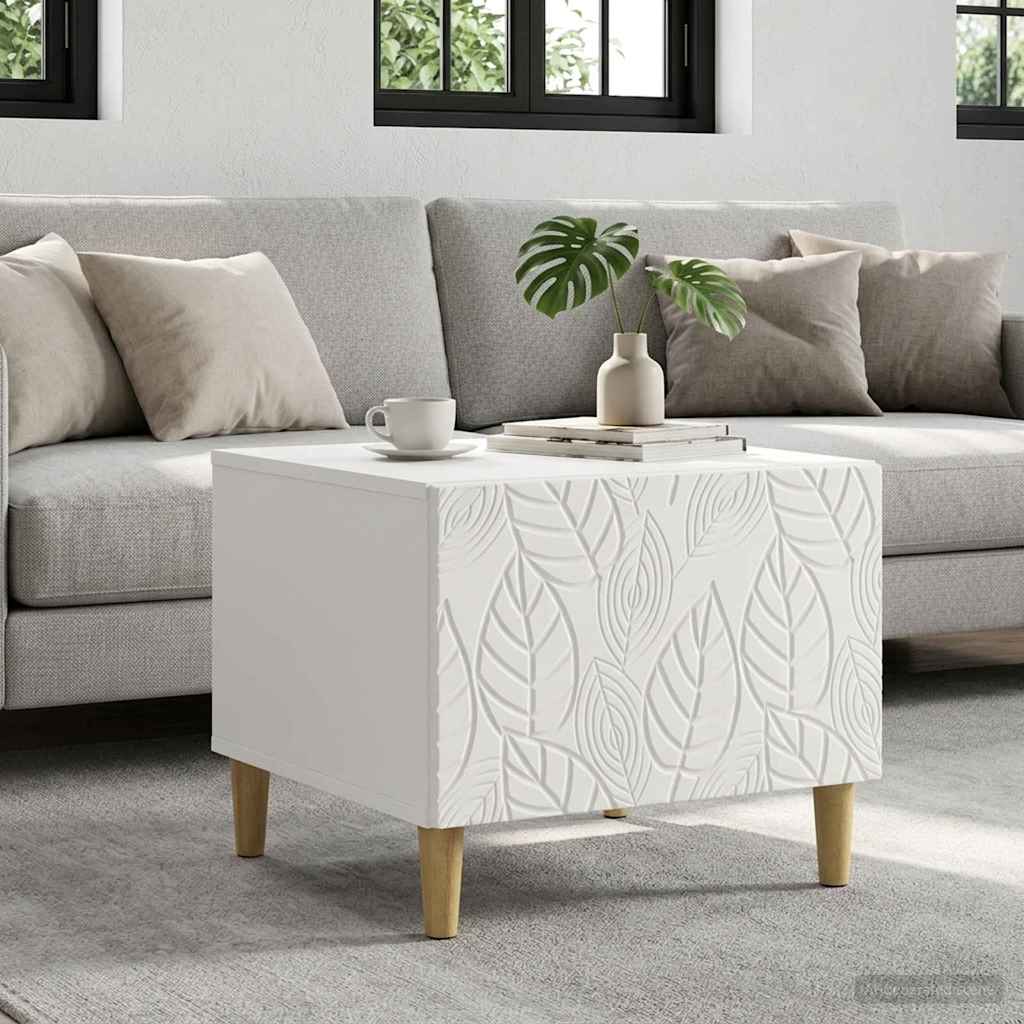 Sofabord Hvid 50 x 49 x 40 cm Konstrueret træ