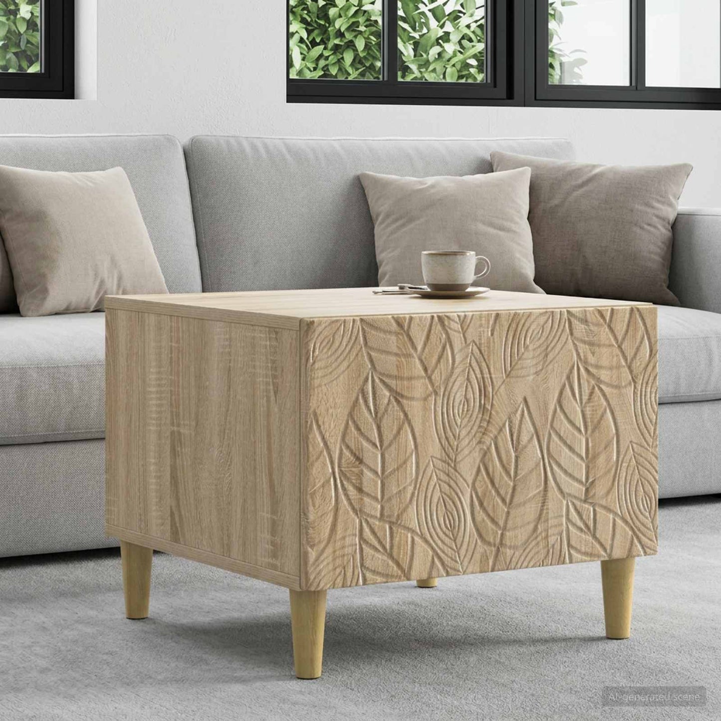 Sofabord Sonoma-eg 50 x 49 x 40 cm Konstrueret træ