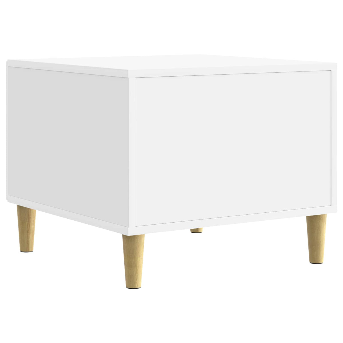 Sofabord Hvid højglans 50 x 49 x 40 cm Konstrueret træ