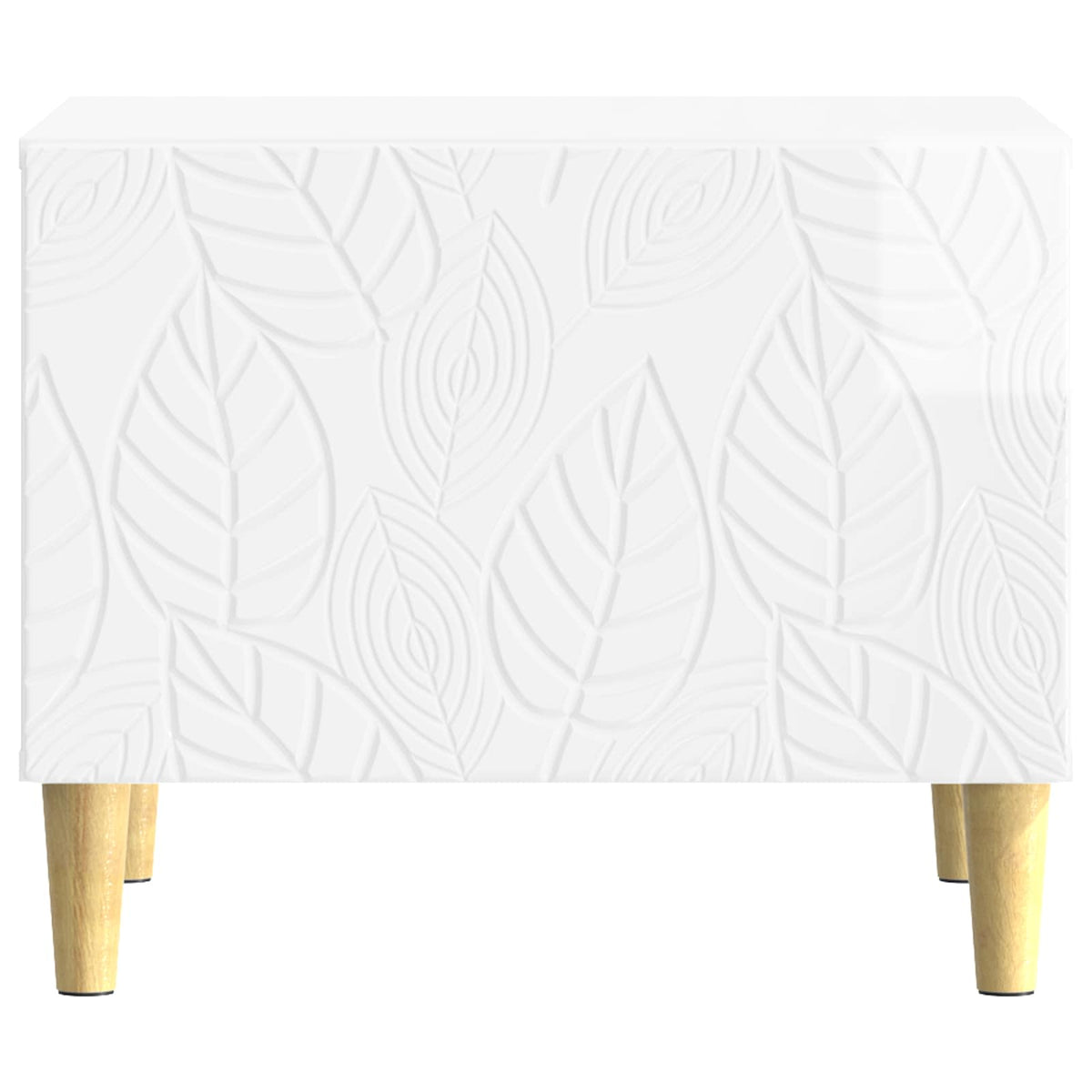 Sofabord Hvid højglans 50 x 49 x 40 cm Konstrueret træ