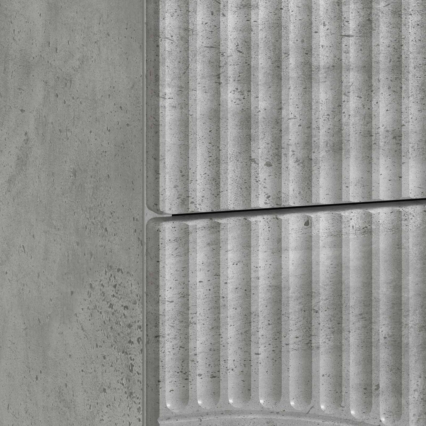 Natskab 2 stk. Betongrå 43 x 34,5 x 44,5 cm Konstrueret træ