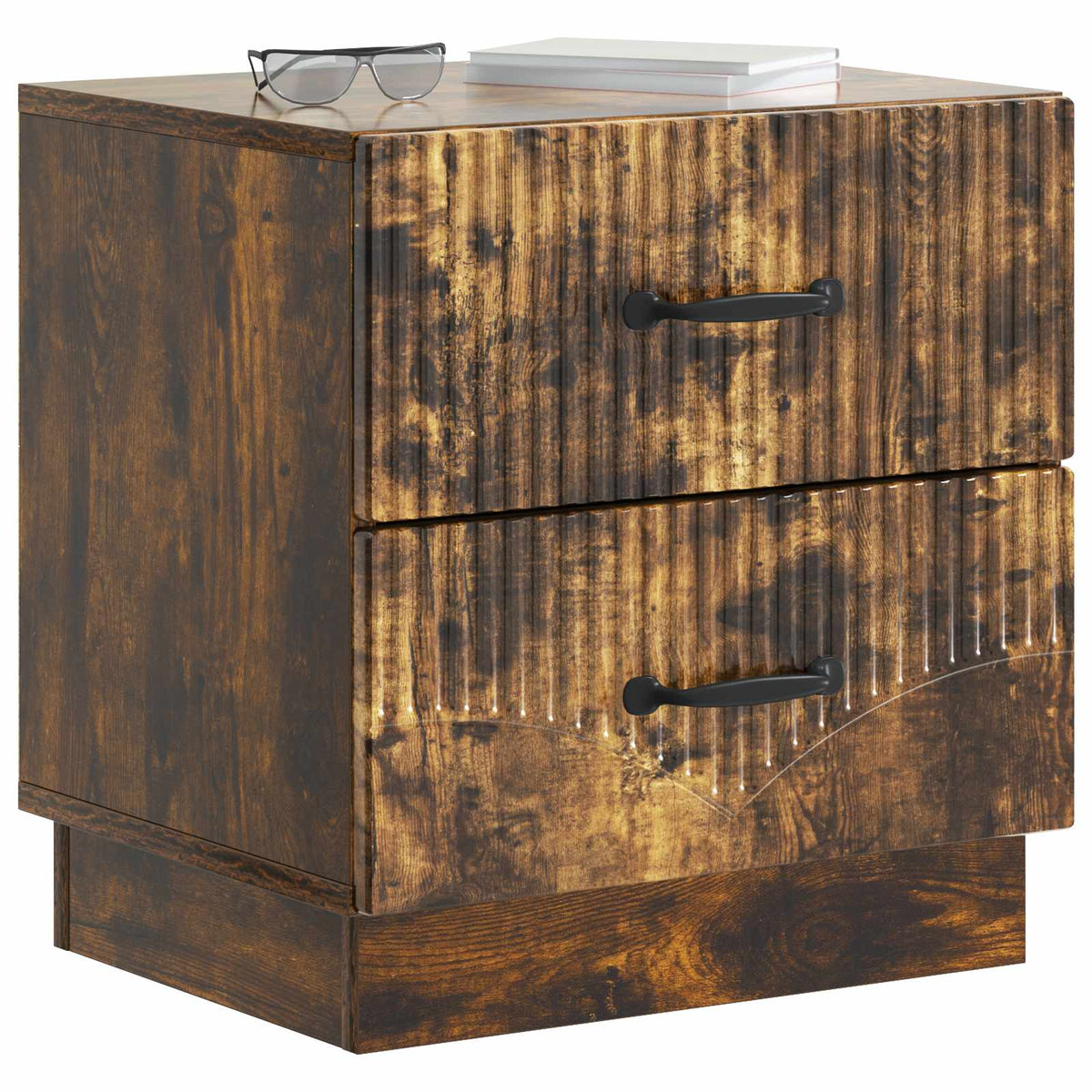 Natskab 2 stk. Røget eg 43 x 34,5 x 44,5 cm Konstrueret træ