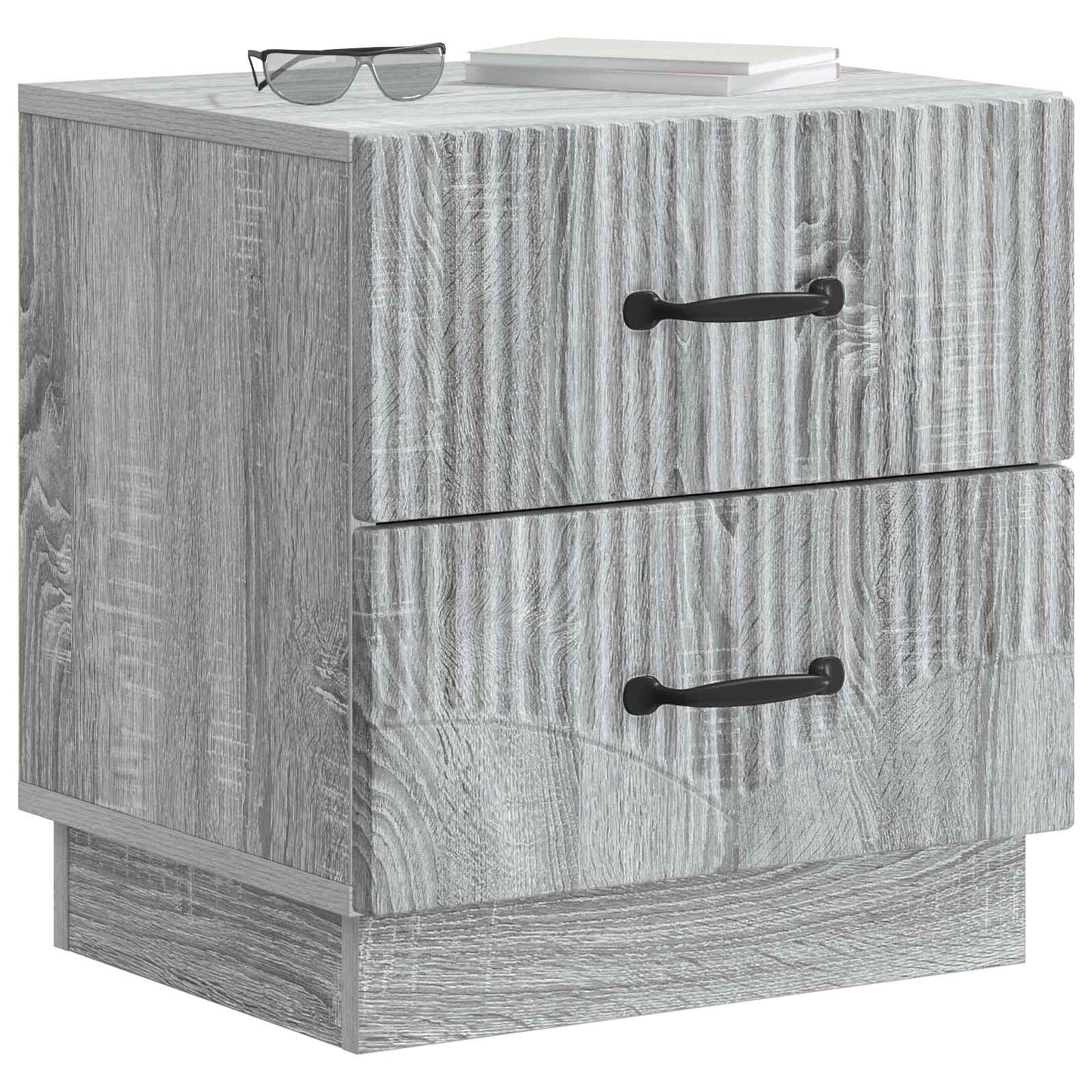 Natskab 2 stk. Grå sonoma-eg 43 x 34,5 x 44,5 cm