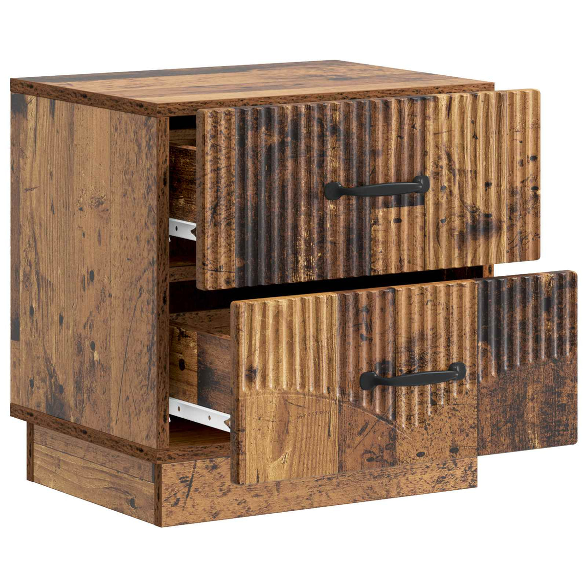 Natskab 2 stk. Gammelt træ 43 x 34,5 x 44,5 cm Konstrueret træ