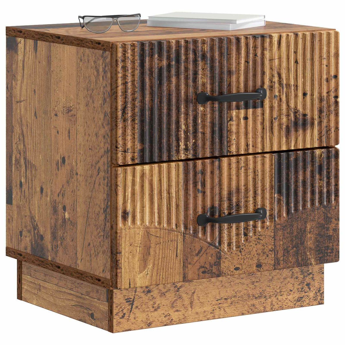 Natskab 2 stk. Gammelt træ 43 x 34,5 x 44,5 cm Konstrueret træ