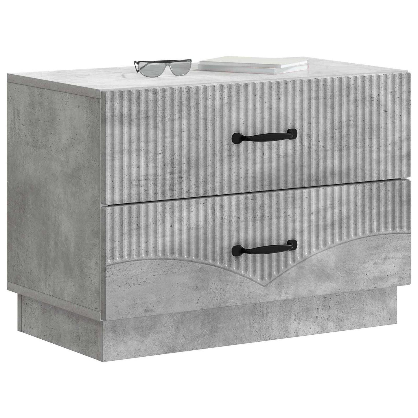 Natskab Betongrå 62 x 34,5 x 44,5 cm Konstrueret træ