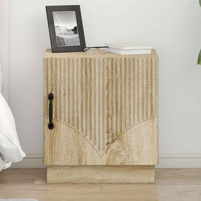 Sengebord 2 stk. Sonoma-eg 43 x 34,5 x 47 cm Konstrueret træ