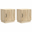 Sengebord 2 stk. Sonoma-eg 43 x 34,5 x 47 cm Konstrueret træ