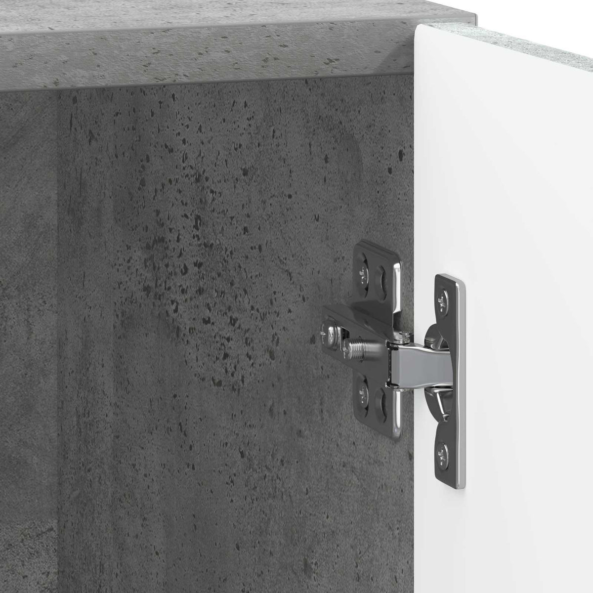 Sengebord Beton Grå 43 x 34,5 x 47 cm Konstrueret træ