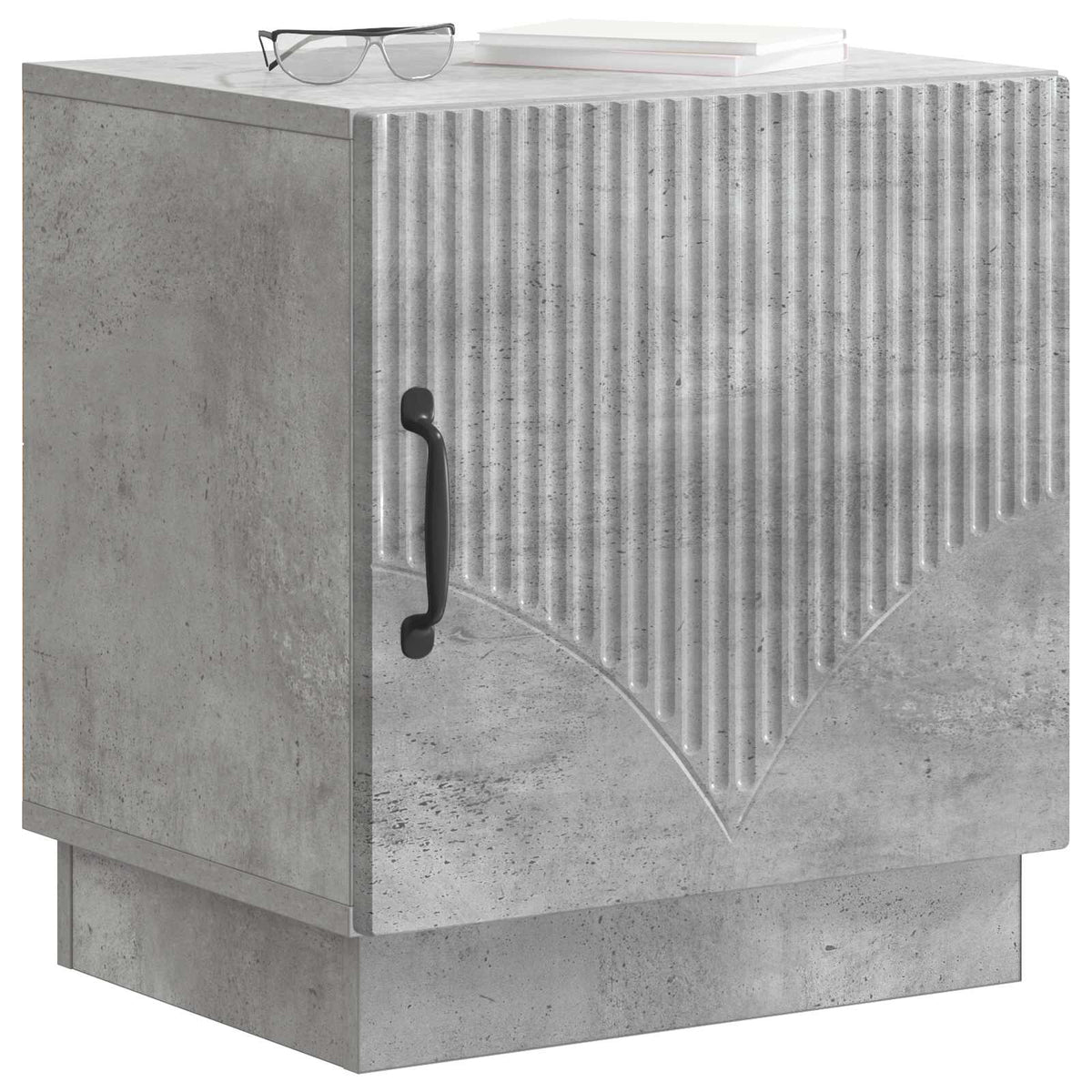Sengebord Beton Grå 43 x 34,5 x 47 cm Konstrueret træ